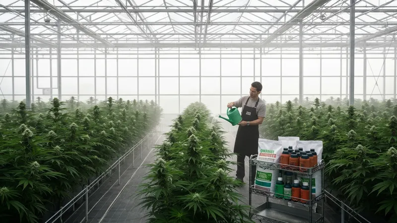 Installation éclairage LED pour culture CBD greenhouse optimale